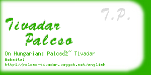tivadar palcso business card
